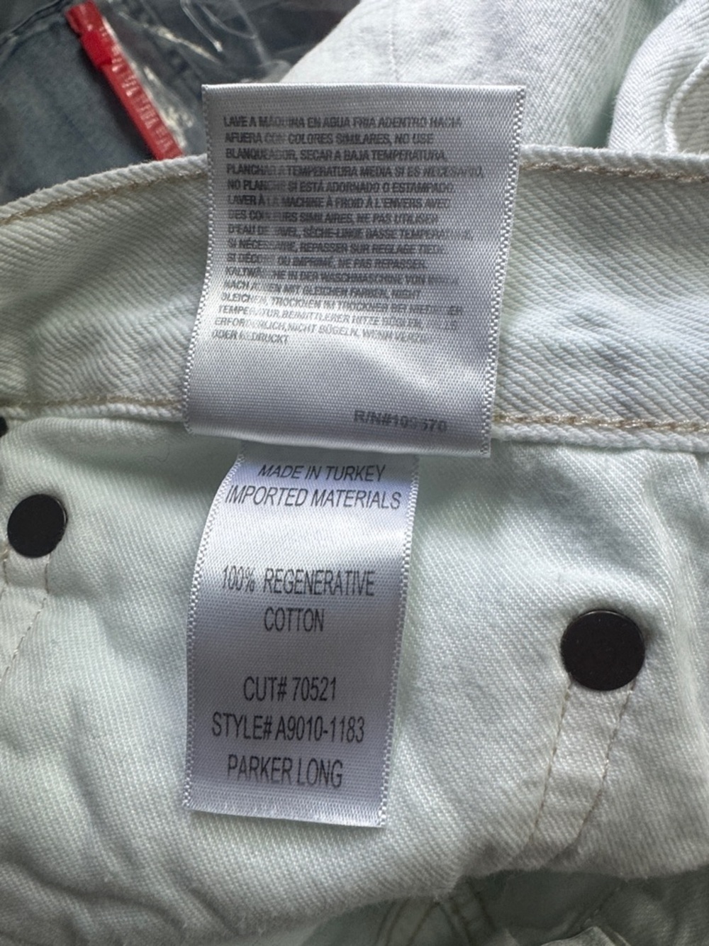 Agolde light blue denim Jean Shorts for Women - Picture 11 of 11